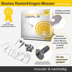 Sicherheits-Messer, Rasier-Klingen 0,6 mm mit Schrauben (9 Stück) für alle Husqvarna Automower Modelle