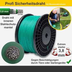 Profi-Sicherheitskabel (3,8 mm mit Stahlmandel) für die gewerbliche Installation