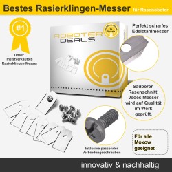 Sicherheits-Messer, Ersatz-Messer 0,6 mm mit Schrauben (15 Stück) für alle Mowox Modelle