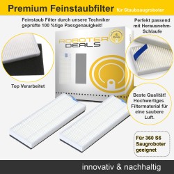 Feinstaubfilter mit Filterschutz (2 Stück) für 360 S6 Staubsaugroboter