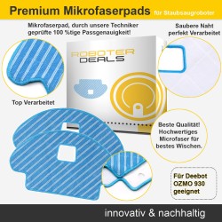 Mikrofaserpad (2 Stück) für Ecovacs Deebot OZMO 930 (passend D-CC3C)