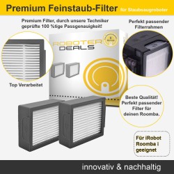 Feinstaub Filter, Ersatzfilter (2 Stück) für iRobot Roomba i7 und i7+