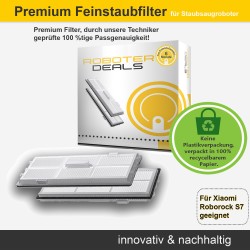 Feinstaub Filter, Ersatzfilter (2 Stück) für Xiaomi Roborock S7 und S7 Plus