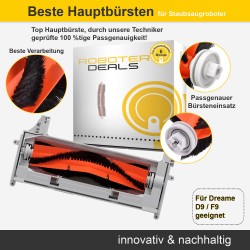 Hauptbürste, Ersatzbürste (1 Stück) für Dreame D9 Saugroboter Modelle