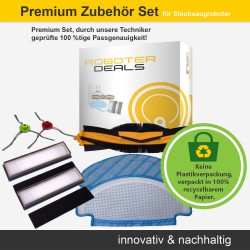 Zubehör Set (Ersatzteile) für Ecovacs Deebot T9 u. T9 Plus (2x Pad, 2x Filter, 2x Seitenbürsten, 1x Hauptbürste)