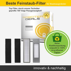 Feinstaub Filter mit Filterschutz (2 Stück) für Ecovacs Deebot OZMO 950, 920