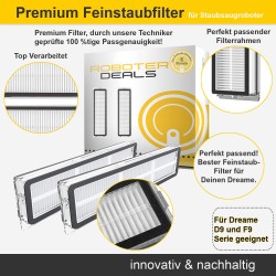 Feinstaubfilter (2 Stück) für Dreame F9 und F9 Mistral Modelle