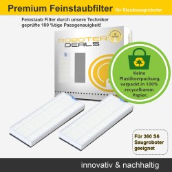 Feinstaubfilter mit Filterschutz (2 Stück) für 360 S6 Staubsaugroboter