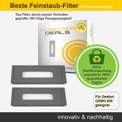 Feinstaub Filter (2 Stück) für Ecovacs Deebot OZMO 930 Saug-Wischroboter