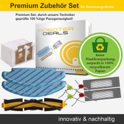 Zubehör Set (Ersatzteile) für Ecovacs Deebot N8+, N8 Pro+ (2x Staubbeutel, 2x Pad, 2x Filter, 2x Seitenbürsten, 1x Hauptbürste)