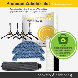 Zubehör Set (Ersatzteile) für ZACO A10 Staubsaugroboter (1x Hauptbürste, 4x Seitenbürste, 2x Filter, 2x Pad)