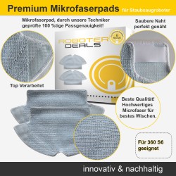 Mikrofaserpads (2 Stück) für 360 S6 Staubsaugroboter Modelle