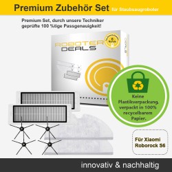 Zubehör Set (Ersatzteile) für die Roborock S6, S6 MAX, S6 Pure (2x Filter, 4x Seitenbürste, 2x Pad)