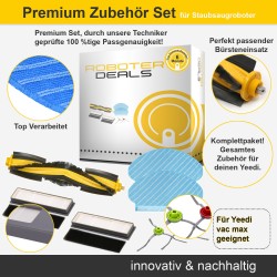 Zubehör Set (Ersatzteile) für Yeedi vac max (2x Pad, 2x Seitenbürste, 1x Hauptbürste, 2x Filter)