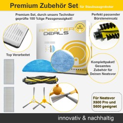 Zubehör-Set für Neatsvor X600 Pro / S600 (1x Pad, 2x Seitenbürste, 2x Filter, 1x Hauptbürste)