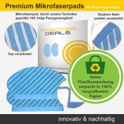 Mikrofaserpad, Ersatzpad (2 Stück) für Ecovacs Deebot OZMO 950, 920 u. 960