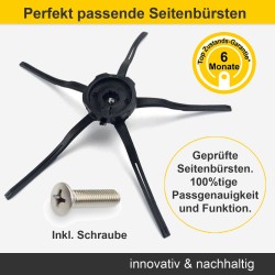 Seitenbürste (2 Stück) 5-armig schwarz für Roborock S5, S5 MAX, S6, S6 MAX, S6 Pure, S7 u. S7 Plus