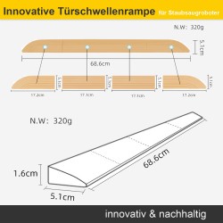 Türschwellenrampe (verschiedene Farben) passend für alle Staubsaugroboter