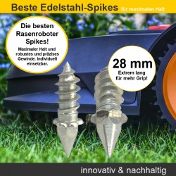 Edelstahl Spikes (40 Stück) mit Montagewerkzeug für alle Stihl iMow Modelle