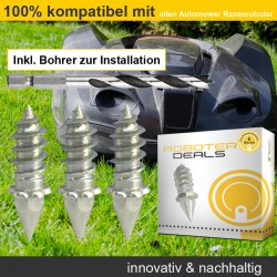 Edelstahl Spikes (40 Stück inkl. Montage-Werkzeug) für alle Husqvarna Automower Rasenmähroboter