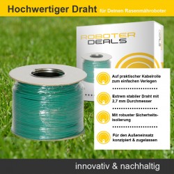 Installations Kit für alle Bosch Indego Rasenmähroboter (100m Draht, 200x Rasennägel, 4x Verbinder)