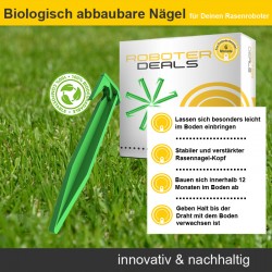 Biologisch abbaubare Rasennägel (100 Stück) für alle Rasenmähroboter