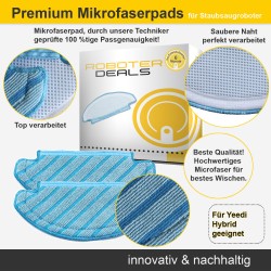 Mikrofaserpad, Wischpad, Ersatzpad (2 Stück) für Yeedi Vac Hybrid Saugroboter