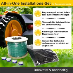 Installations Kit für alle Yard Force Rasenroboter (100m Draht, 200x Rasennägel, 4x Verbinder)