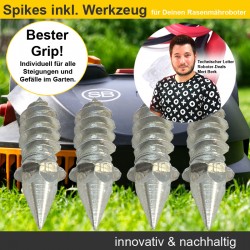 Edelstahl Spikes (40 Stück inkl. Montage-Werkzeug) für alle Husqvarna Automower Rasenmähroboter