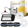 Zubehör Set, Ersatzteile Kit für Ecovacs Deebot X1 OMNI u. X1 Plus (1x Hauptbürste, 2x Seitenbürste, 2x Pad, 2x Filter)