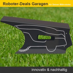 Mähroboter Garage RDJ aus Alu & Edelstahl für Gardena Sileno Rasenroboter