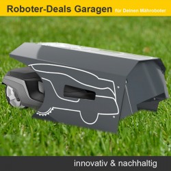 Mähroboter Garage RDJ aus Alu & Edelstahl für Gardena Sileno Rasenroboter