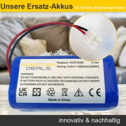 Akku Lithium Ionen 2.600 mAh für ZACO / ILIFE A4, A6, A8, A9, V7, A7