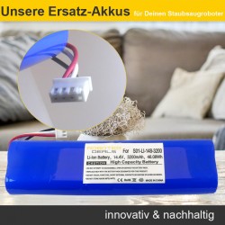 Li-Ion Akku (3.200 mAh) für Ecovacs Deebot OZMO Slim 10 Saug-Wischroboter