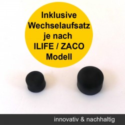 Gummi-Hauptbürste für ILIFE u. ZACO A6, A8, A9 (Tierhaare Bürste)