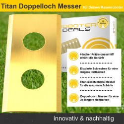 Titanbeschichtete Edelstahlmesser, Rasier-Klingen, Ersatzmesser (30 Stück) 0,7 mm mit Doppelloch für alle LandXCape Modelle