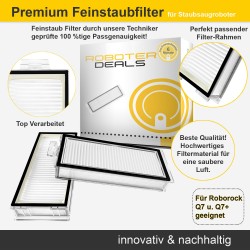 Feinstaubfilter, Ersatz-Filter (2 Stück) für Roborock Q7 Max u. Q7 Max Plus