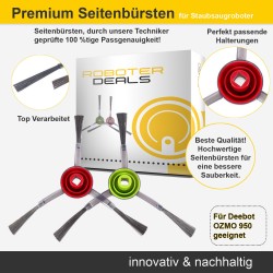 Seitenbürsten, Ersatzbürste (2 Stück) für Ecovacs Deebot OZMO 950, 920, 960 u. 980