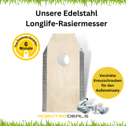 Ersatz-Messer, Rasierklingen, Edelstahlmesser (9 Stück) für Greenworks Optimow u. Powerworks