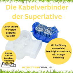 Kabelbruch Reparatur Set für alle Rasenmähroboter (Draht, 4x Rasennägel, 4x Kabelverbinder)