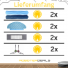 Zubehör Set (Ersatzteile) für Ecovacs Deebot T9 AIVI (2x Filter, 2x Hauptbürste, 2x Seitenbürste, 2x Pad)