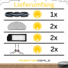 Zubehör Set, Ersatzteile Kit für Ecovacs Deebot X1 Plus (1x Hauptbürste, 2x Seitenbürste, 2x Pad, 2x Filter)