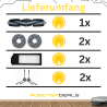 Zubehör Set, Ersatzteile Kit für Ecovacs Deebot T10 Turbo (2x Seitenbürste, 2x Pad, 2x Filter, 1x Hauptbürste)