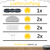 Zubehör Set, Ersatzteile Kit für Ecovacs Deebot T10 u. T10 Plus (2x Pad, 2x Seitenbürste, 2x Filter, 1 Hauptbürste)