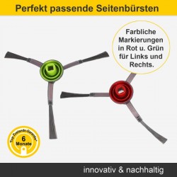 Seitenbürste, Ersatzbürste (2 Stück) für Ecovacs Deebot N10, N10 Plus