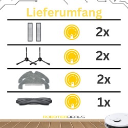 Zubehör Set, Ersatzteile Kit für Dreame D10S Plus (1x Hauptbürste, 2x Filter, 2x Pad, 2x Seitenbürste)