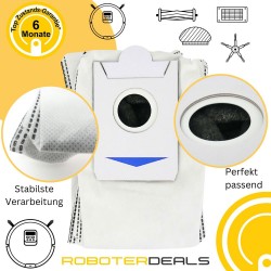 Zubehör Set, Ersatzteile Kit für Ecovacs Deebot X2 OMNI (1x Hauptbürste, 2x Seitenbürste, 2x Pad, 2x Filter, 2x Beutel)